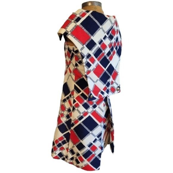Mam'selle by Betty Carol Stunning Mod Sailor Funky Patriotic Vintage Dress - Picture 3 of 16
